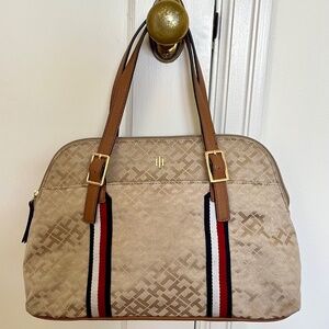 NWOT Tommy Hilfiger Signature Logo Satchel Tote Bag